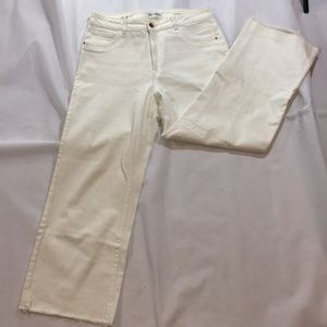DL 1961  HEPBURN HIGH RISE WIDE LEG WHITE JEANS